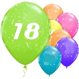 18 ans décoration d'anniversaire, ballons de fête 18 ans nombre de ballons  pour 18ème anniversaire de mariage